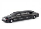 Black / Golden Kids Pull-Back Diecast Lincoln Limousine Toy