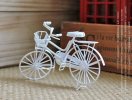 Mini Scale White Bicycle Model Decoration