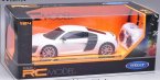 Full Function Kids Red / White 1:24 Scale Welly R/C Audi R8 V10