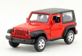 1:43 Scale Red / Blue Kids Diecast Jeep Wrangler Rubicon Toy