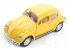 Kids 1:28 Scale Pink /Black / Yellow Diecast 1967 VW Beetle Toy