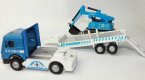 Kids White-Blue Doraemon Theme Tow Truck Toy