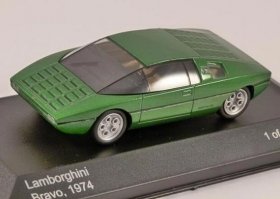 1:43 Green WhiteBox Diecast 1974 Lamborghini Bravo Car Model