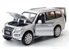 Kids 1:33 Silver /Black /Red Diecast Mitsubishi Pajero SUV Toy