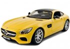 Yellow / Silver / Black Diecast Mercedes Benz GT AMG Model