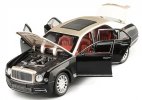 1:24 Scale Black / White / Golden Diecast Bentley Mulsanne Toy