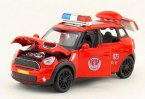 Red 1:32 Scale Fire Engine Kids Diecast Mini Cooper Car Toy