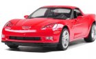 1:24 Scale Red Welly Diecast 2007 Chevrolet Corvette Z06 Model