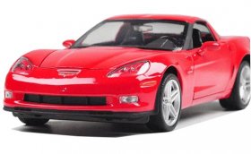 1:24 Scale Red Welly Diecast 2007 Chevrolet Corvette Z06 Model