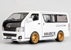 White 1:32 Scale Kids Diecast Toyota Hiace H200 Van To