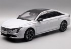 White 1:18 Scale Diecast 2023 Peugeot 508L Car Model