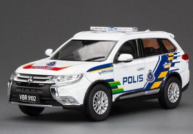White 1:43 Scale Police Diecast Mitsubishi Outlander SUV Model