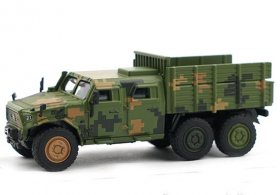 Army Green 1:64 Diecast Dongfeng Mengshi Transport Truck Model