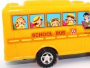 Kids Yellow Plastics Pull Wire School Bus Toy