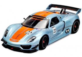 Blue 1:24 Scale Welly Diecast Porsche 918 RSR Model