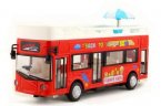 Blue / Yellow / Red Kids Diecast Double Decker Bus Toy