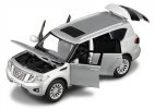 1:32 Scale Black / White / Silver Diecast Nissan Patrol SUV Toy