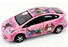 1:64 Scale Pink Tiny TVBuddy Car Diecast Toyota Prius Model