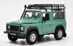 White / Green 1:24 Welly Diecast Land Rover Defender Model