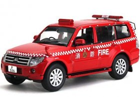 1:43 Scale Red Hong Kong Dept. Diecast Mitsubishi Pajero Model