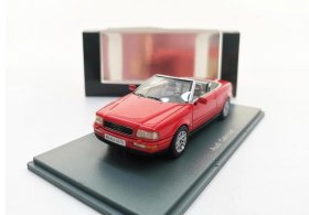 Silver / Red 1:43 Scale Resin 1986 Audi A4 Cabriolet Model