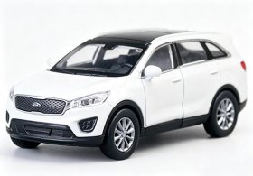 Kids 1:36 Scale Welly White Diecast Kia Sorento SUV Toy