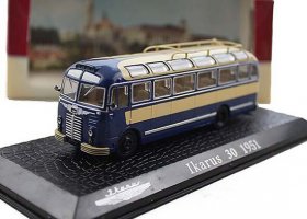 Blue 1:72 Scale Atlas Diecast IKARUS 30 1951 Bus Model