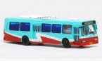 1:76 Blue-Red NO.825 Die-Cast FLXIBLE City Bus Model