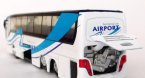 Diecast Red / White / Blue Kids Airport Express Tour Bus Toy