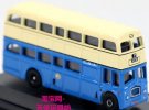 Mini Blue-White Oxford Die-Cast China Motor Double-Decker Bus