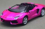 Pink / Golden 1:43 Scale Kids Diecast Lamborghini Aventador Toy