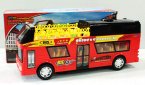 Red Kids Plastic City Sightseeing Electric Double Decker Bus Toy