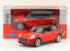 Red 1:36 Scale Kids Welly Diecast Mini Cooper Hatch Toy