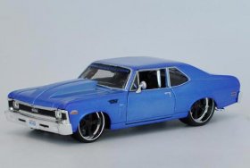 Blue 1:24 MaiSto Diecast 1970 Chevrolet Nova SS Coupe Model