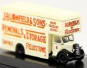 White Mini Scale Oxford Die-Cast Bedford Pantechnicon Van Model