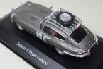 Silver 1:43 Scale Atlas Diecast Jaguar E-Type Coupe Model