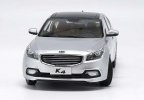 Silver / White 1:18 Scale 2014 Diecast Kia K4 Model