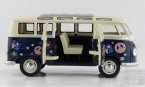 Kids Red / Blue / Green 1:24 Flower Patterns Diecast VW Bus Toy