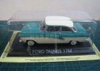 1:43 IXO Blue-White Diecast Ford Taunus 17M Model