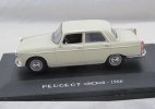 White / Blue 1:43 Scale Diecast Peugeot 404 1966 Model