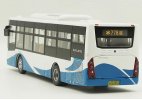 1:43 Scale White-Blue Diecast Sunlong SLK6109 City Bus Model