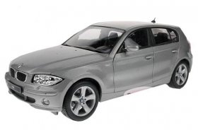 1:18 Scale Silver Welly Diecast BMW 1 Series 120i Model