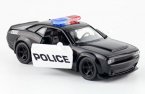 Black Kids Police 1:36 Diecast Dodge Challenger SRT Demon Toy