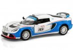 Kids 1:36 Scale White-Blue Diecast Lotus Exige R-GT Toy