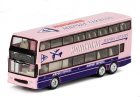 Pink 1:87 Scale Airport Express Diecast Double Decker Bus Toy