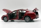 Gray / Wine Red 1:18 Scale Diecast 2018 Acura TLX-L Model