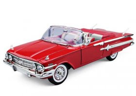 1:18 Red / Blue MotorMax Diecast 1960 Chevrolet Impala Model