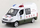 1:32 Scale Kids Police White Diecast Mercedes Benz Sprinter Toy