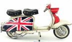 1:6 Union Jack Painting Retro Tinplate Vespa Scooter Model