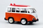 Black / Blue / Orange Kids Mini Scale Diecast VW Bus Toy